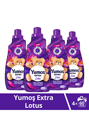 Yumoş Yumoş Extra Çamaşır Yumuşatıcı Lotus ml 1440 ml 60 Yıkama x4