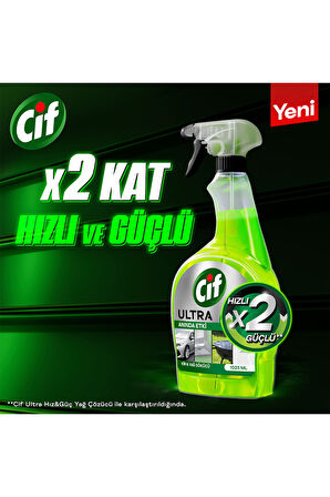 Cif Ultra Anında Etki Kir ve Yağ Çözücü 1025 ml 2'li
