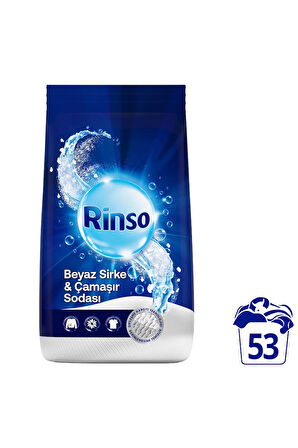 Rinso Beyaz Sirke ve Çamaşır Sodası Beyazlar Için Toz Deterjan 8 kg x1