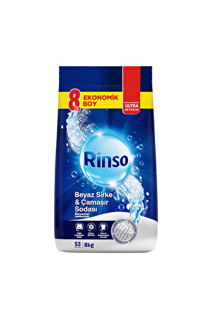 Rinso Beyaz Sirke ve Çamaşır Sodası Beyazlar Için Toz Deterjan 8 kg x1