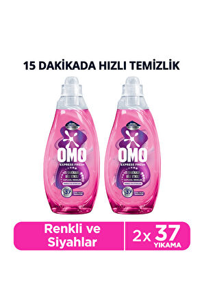 Omo Express Fresh Capcanlı Renkler Sıvı Deterjan 1.48 lt 2'li