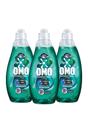 Omo Express Fresh Kötü Koku Karşıtı Beyazlar ve Renkliler için Sıvı Deterjan 1.48 lt 3'lü