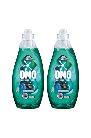 Omo Express Fresh Kötü Koku Karşıtı Beyazlar ve Renkliler için Sıvı Deterjan 1.48 lt 2'li