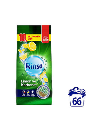 Rinso Toz Çamaşır Deterjanı Limon ve Karbonat Renkliler ve Beyazlar İçin 10 KG x1