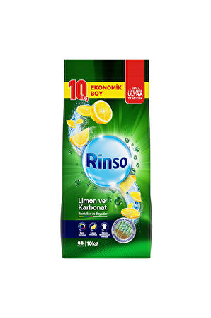 Rinso Toz Çamaşır Deterjanı Limon ve Karbonat Renkliler ve Beyazlar İçin 10 KG x1