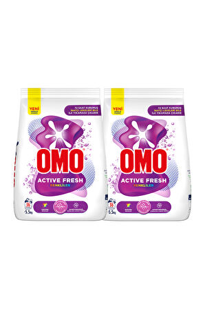 Omo Active Fresh Renkliler Toz Deterjanı 5.5 Kg X2