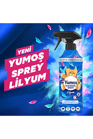 Yumoş Ev ve Tekstil Spreyi Orkide 450 ml X1 Lilyum 450 ml X1 Sakura 450 ml X1