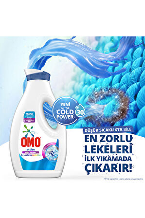 Omo Sıvı Active Cold Power Beyazlar Ve Renkliler Için Çamaşır Deterjanı 1690 ml X3