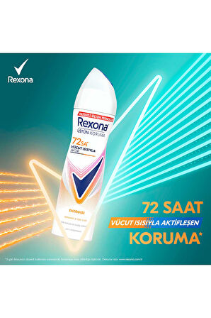Rexona Kadın Sprey Deodorant Energise Bergamot & Yeşil Elma 150 ml x3