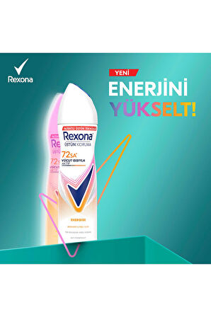 Rexona Kadın Sprey Deodorant Energise Bergamot & Yeşil Elma 150 ml x3