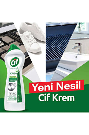 Cif Krem Yüzey Temizleyici 750 ml X 3 Mikrofiber Bez 1 Adet