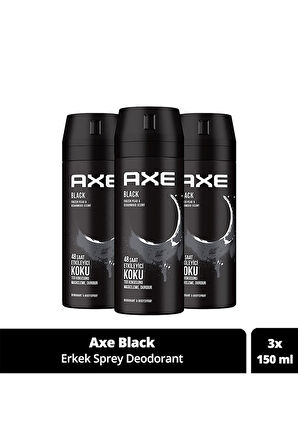 Axe Black Deodorant & Body Spray 150 ml x3