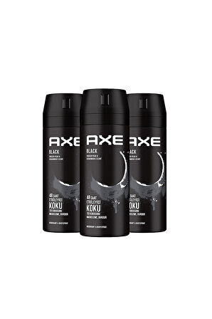 Axe Black Deodorant & Body Spray 150 ml x3