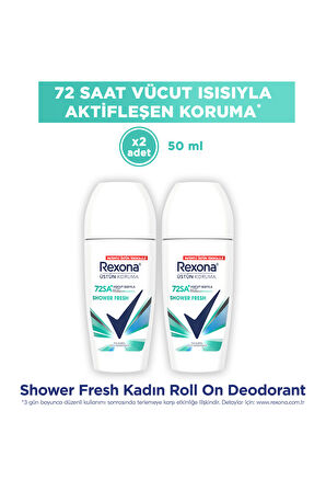 Rexona Üstün Koruma Kadın Roll On Deodorant Shower Fresh 50 ml x2