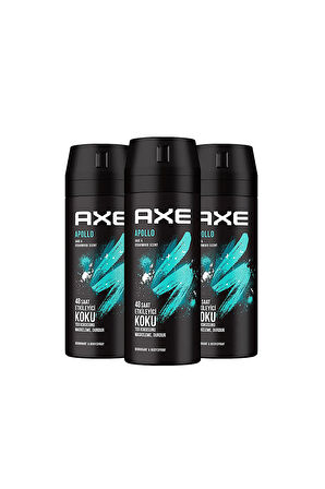 Axe Apollo Erkek Deodorant & Body Spray 150 ml x3