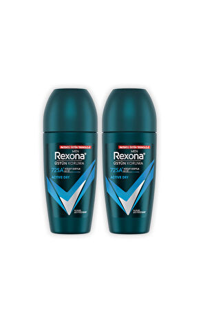 Rexona Men Üstün Koruma Erkek Roll On Deodorant Active Dry 50 ml x2