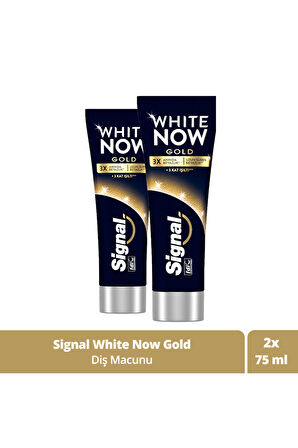Signal White Now Diş Macunu Gold 3 Kat Işıltı 75 ml x2