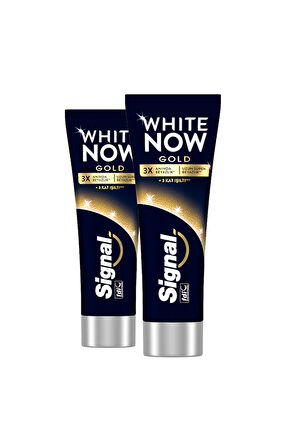 Signal White Now Diş Macunu Gold 3 Kat Işıltı 75 ml x2