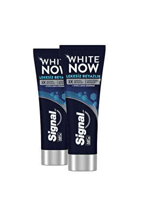 Signal White Now Diş Macunu Lekesiz Beyazlık Etkili Leke Giderme 75 ml x2