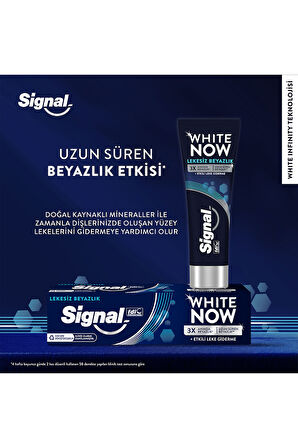 Signal White Now Diş Macunu Lekesiz Beyazlık Etkili Leke Giderme 75 ml x2