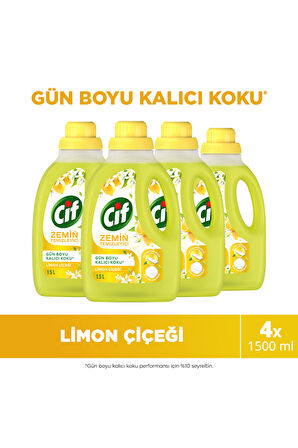 Cif Zemin Temizleyici Limon Çiçeği 1500 ml x4