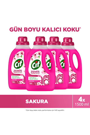 Cif Zemin Temizleyici Sakura 1500 ml x4