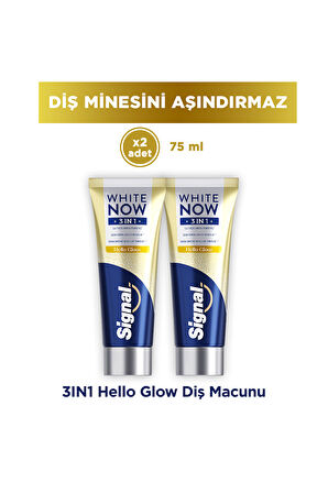 Signal White Now Diş Macunu 3 in 1 Ekstra Işıltı 75 ml x2