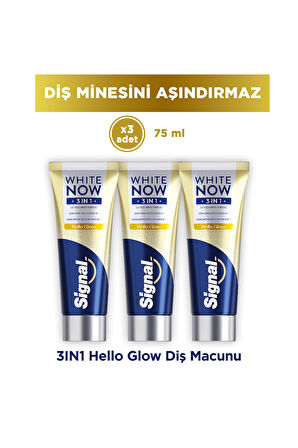 Signal White Now Diş Macunu 3 in 1 Ekstra Işıltı 75 ml x3