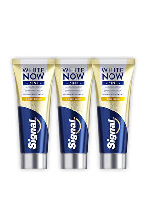 Signal White Now Diş Macunu 3 in 1 Ekstra Işıltı 75 ml x3