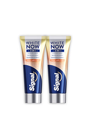 Signal White Now Diş Macunu 3 in 1 Shine With Care 75 ml x2