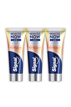 Signal White Now Diş Macunu 3 in 1 Shine With Care 75 ml x3