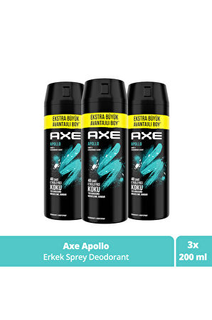 Axe Apollo Erkek Deodorant & Body Spray 200 ml x3