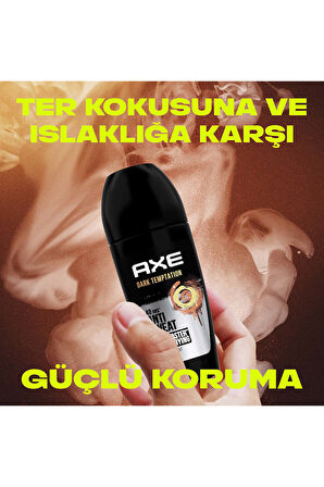 Axe Erkek Roll On Deodorant Dark Temptation 48 Saat Etkileyici Koku 50 ml x2