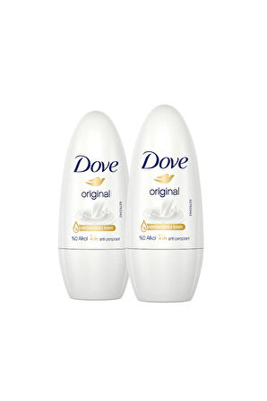 Dove Kadın Roll On Deodorant Original 1/4 Nemlendirici Krem 50ml x2