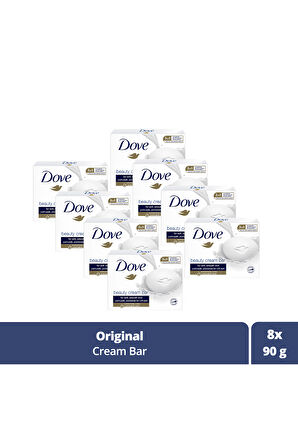 Dove Beauty Cream Bar Original Yumuşak Pürüzsüz Bir Cilt İçin Nemlendirici Krem 90 g x8