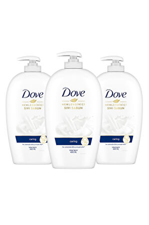 Dove Nemlendirici Sıvı Sabun Caring 1/4 Nemlendirici Krem Etkili 450 ml x3