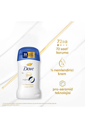Dove Original Antiperspirant Kadın Stick Deodorant 40 ml x2