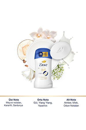 Dove Original Antiperspirant Kadın Stick Deodorant 40 ml x2