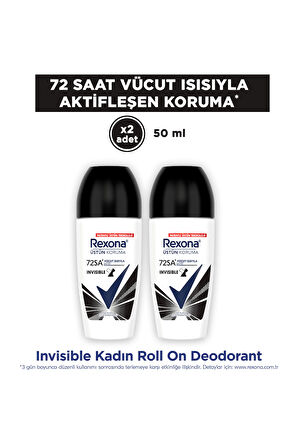 Rexona Üstün Koruma Kadın Roll On Deodorant Invisible 50 ml x2