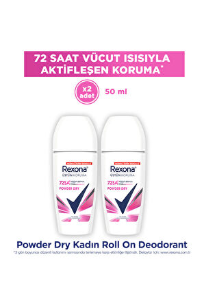 Rexona Üstün Koruma Kadın Roll On Deodorant Powder Dry 50 ml x2