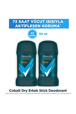 Rexona Men Erkek Stick Deodorant Cobalt Dry 50 ml x2