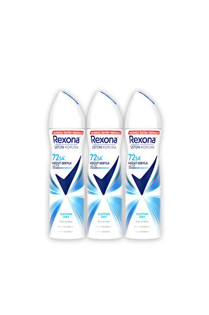 Rexona Üstün Koruma Kadın Sprey Deodorant Cotton Dry 150 ml x3