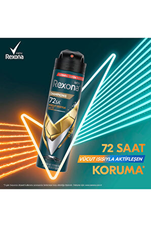 Rexona Men Erkek Sprey Deodorant Champions 150 ml x3
