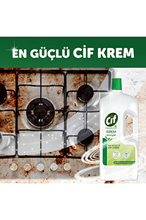 Cif Krem Yüzey Temizleyici Amonyaklı Yağ ve Kireç Sökücü Leke Çıkarıcı 1500 ml x3