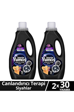 Yumoş Sıvı Bakım Deterjanı Canlandırıcı Terapi  Siyahlar 30 Yıkama 1500ml x2