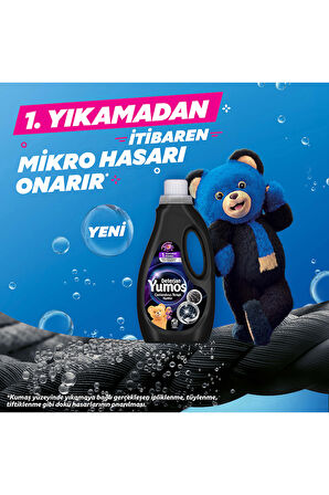 Yumoş Sıvı Bakım Deterjanı Canlandırıcı Terapi  Siyahlar 30 Yıkama 1500ml x2