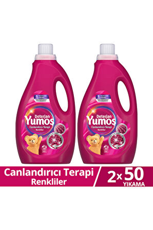 Yumoş Sıvı Bakım Deterjanı Canlandırıcı Terapi Renkliler 50 Yıkama 2500 ml x2