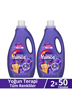 Yumoş Sıvı Bakım Deterjanı Yoğun Terapi Tüm Renkliler 50 Yıkama 2500 ml x2