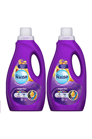 Rinso Sıvı Çamaşır Deterjanı Komple Bakım Serisi Argan Özü Renkliler ve Siyahlar İçin 1.5 L x2