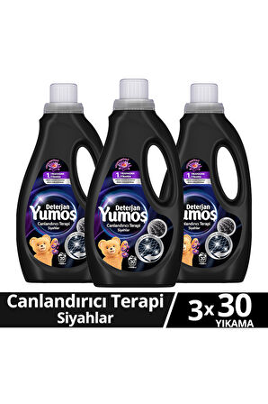 Yumoş Sıvı Bakım Deterjanı Canlandırıcı Terapi  Siyahlar 30 Yıkama 1500ml x3